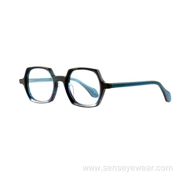 Vintage Square Spectacles Frame Bevel Acetate Optical Frame